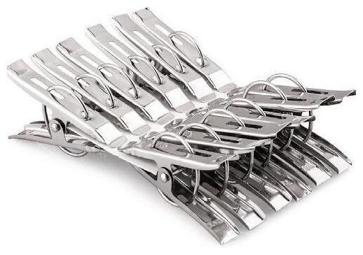 

MPI Stainless Steel Multipurpose Cloth Clip Cloth Pegs Laundry Home Pack of 18