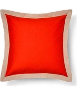 Buy Mudhut Orange Euro Sham 26 X 26 Tan Border Online At Low