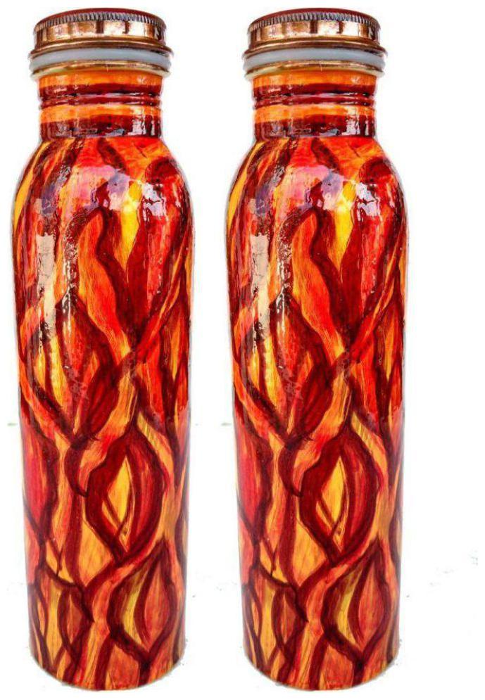 

Rastogi Handicrafts Copper Multi Water Bottle ( 930 ml Set of 2 )