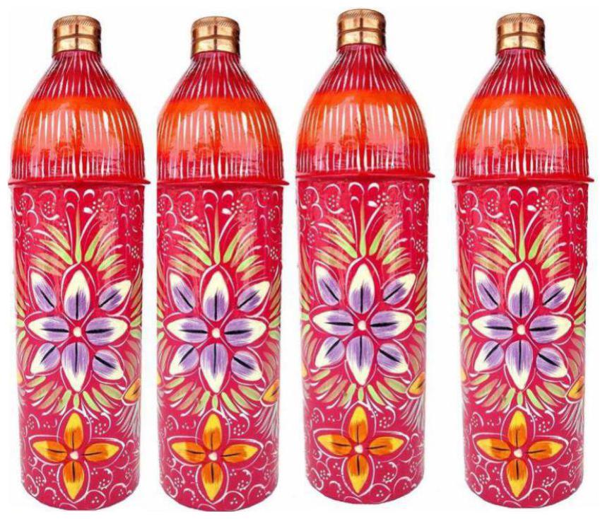 

Rastogi Handicrafts Copper Multi Water Bottle ( 750 ml Set of 4 )