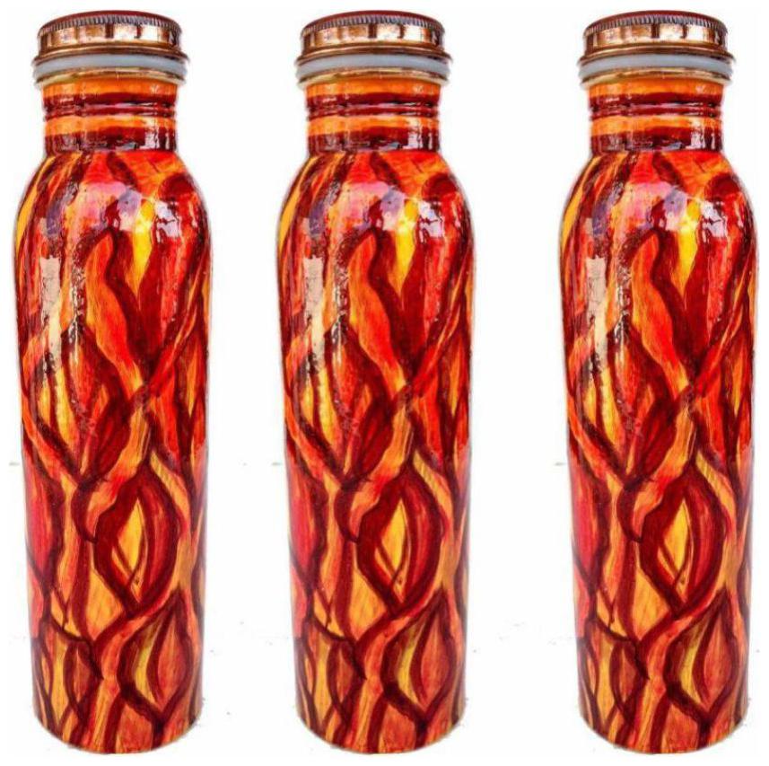 

Rastogi Handicrafts Copper Multi Water Bottle ( 930 ml Set of 3 )