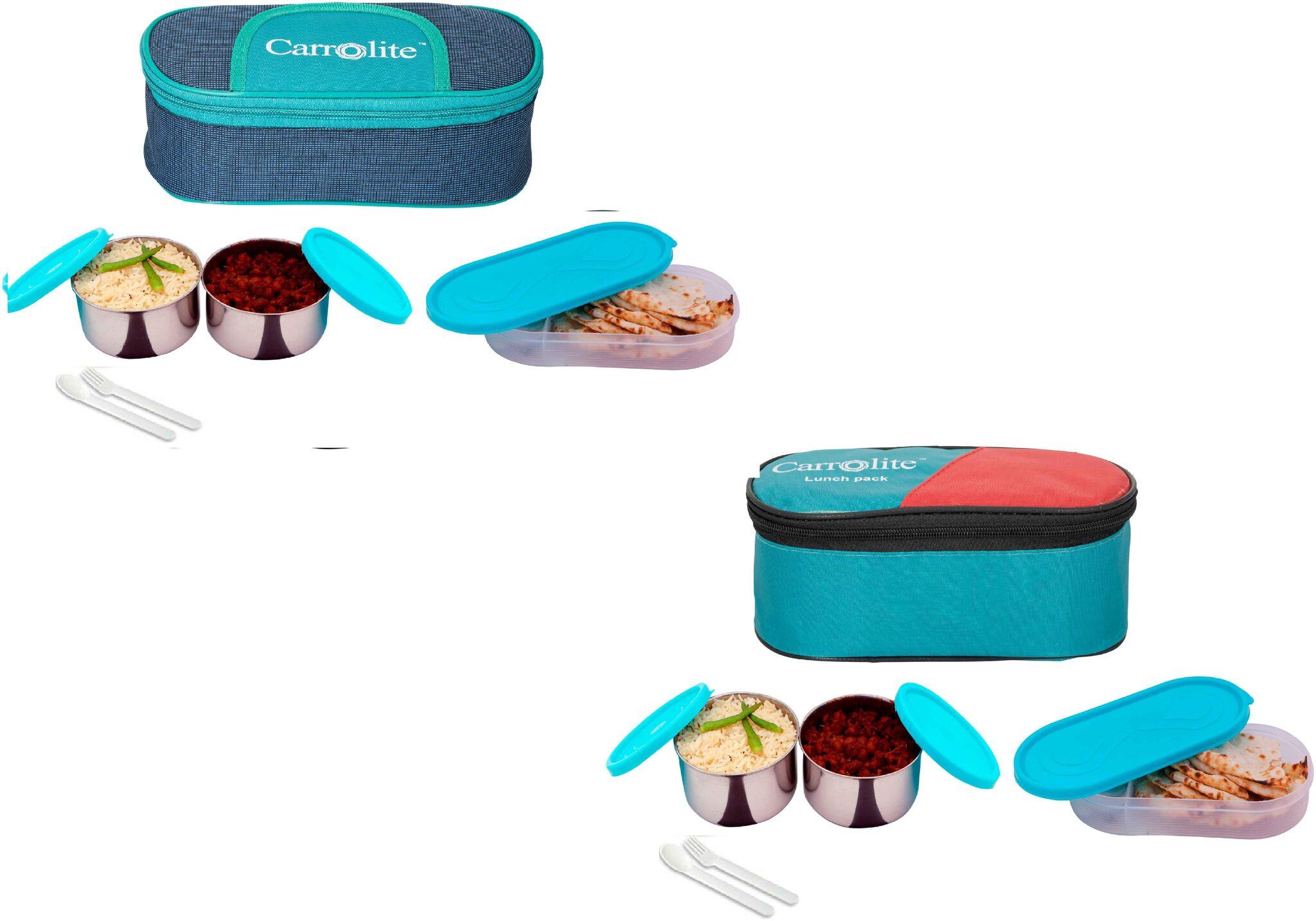 

Carrolite Blue Lunch box ( Set of 1 1400 ml )