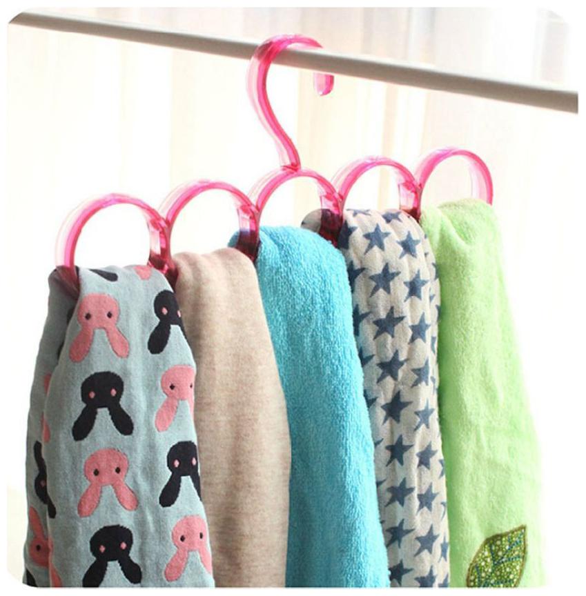 

Multifunction Round Scarf Shawl Belt Tie Hangers High Quality Durable Clothes Hanger Hook Holder Tools (Plastic) (1Pc)