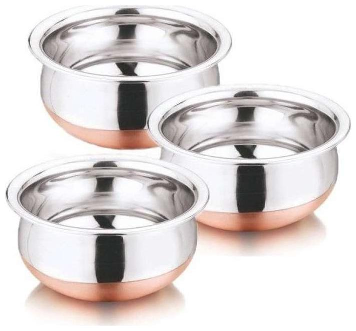 

Multipurpose Copper Bottom Chetty Handi Pot For Cooking Serving Storage