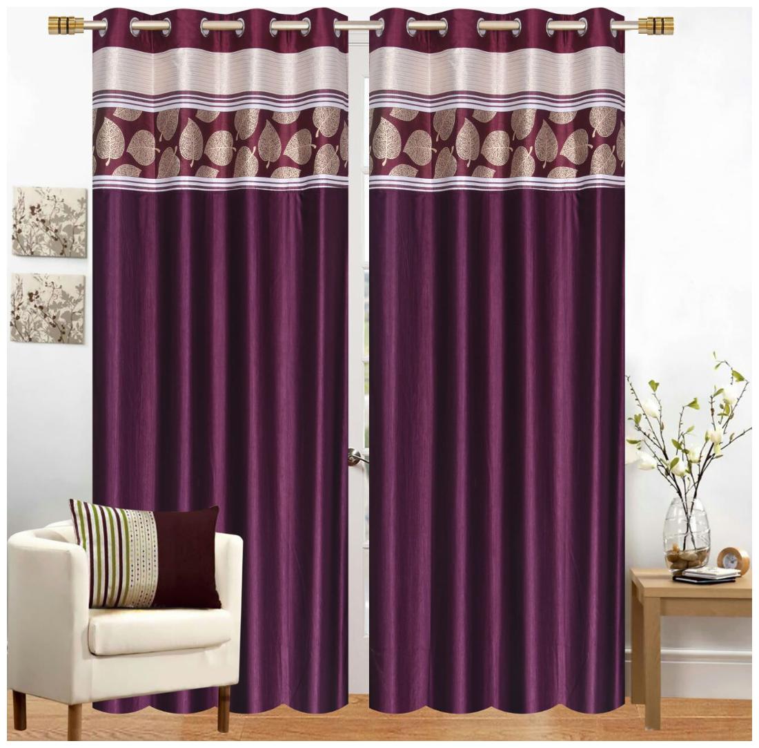 

Nanki s Premium Long Crush Curtains Pack of 2 (9x4 ft)