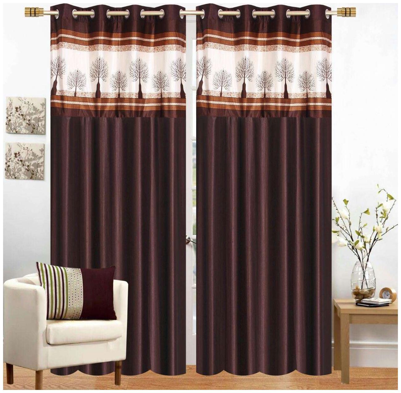 

Nanki s Premium Long Crush Curtains Pack of 2 (7x4 ft)