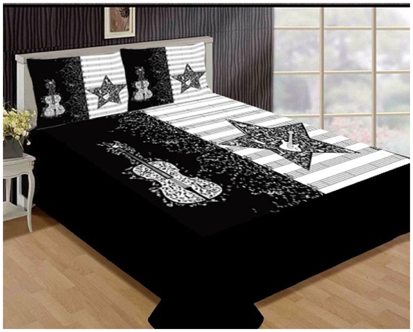 

Nanki s Velvet Striped Double Size Bedsheet 300 TC ( 1 Bedsheet With 2 Pillow Covers Multi )