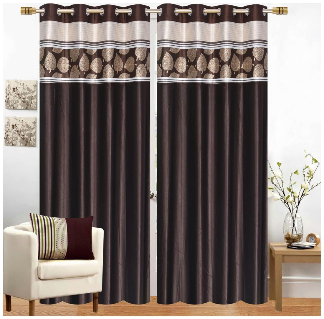 

Nanki s Premium Long Crush Curtains Pack of 2 (9x4 ft)