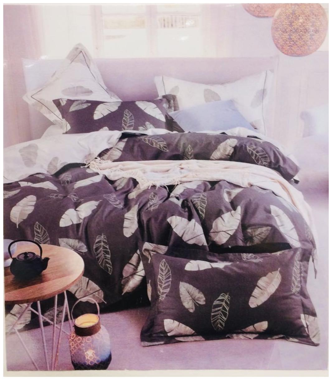 

Nanki s Cotton Abstract Double Size Bedsheet 144 TC ( 1 Bedsheet With 2 Pillow Covers Grey )