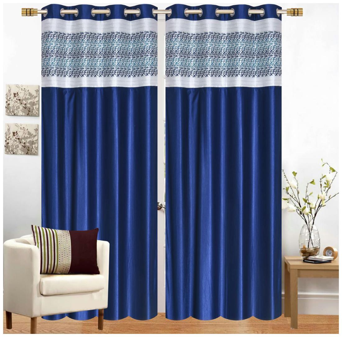

Nanki s Premium Long Crush Curtains Pack of 2 (9x4 ft)