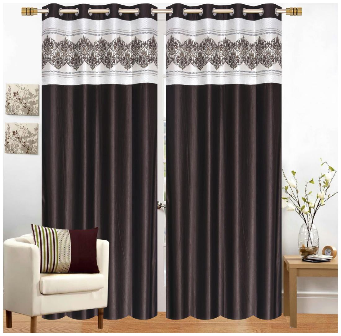 

Nanki s Premium Long Crush Curtains Pack of 2 (9x4 ft)