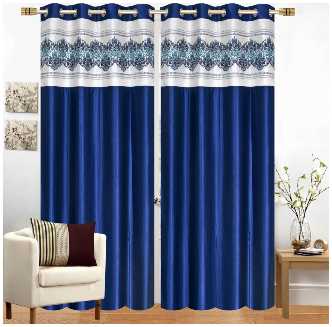 

Nanki s Premium Long Crush Curtains Pack of 2 (9x4 ft)