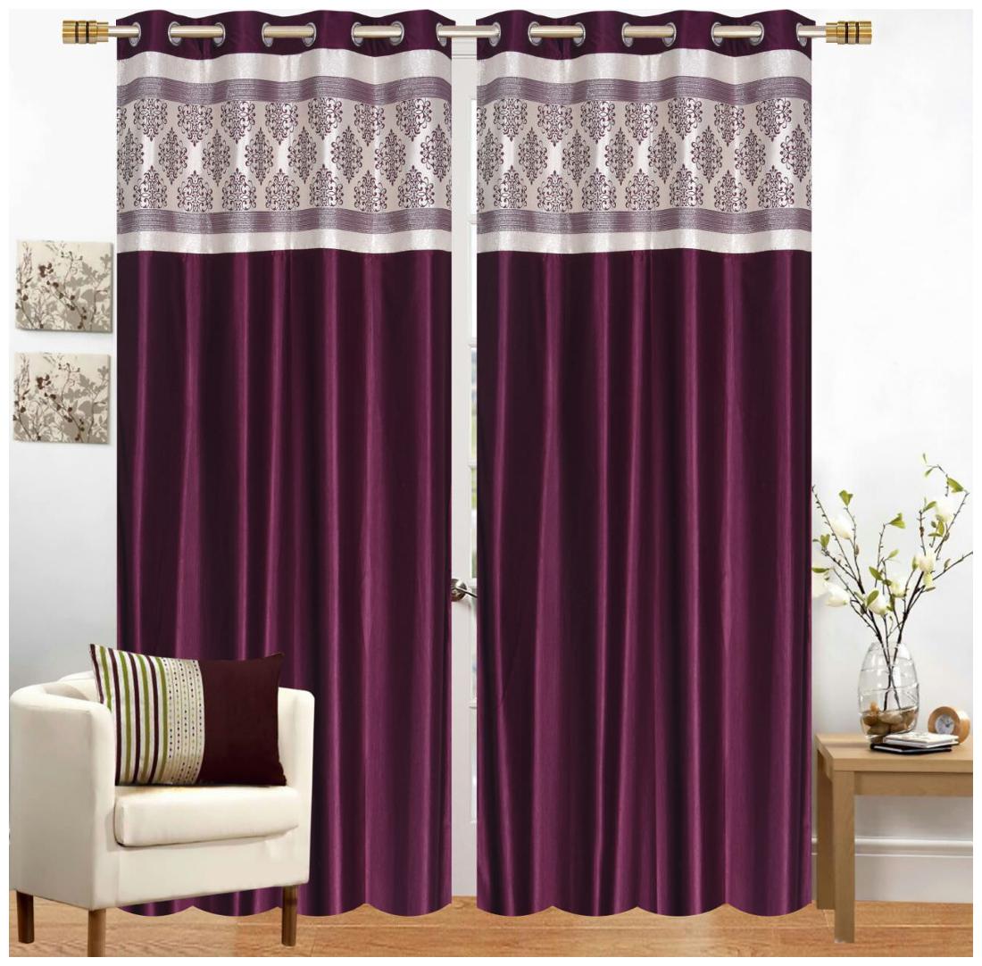 

Nanki s Premium Long Crush Curtains Pack of 2 (9x4 ft)