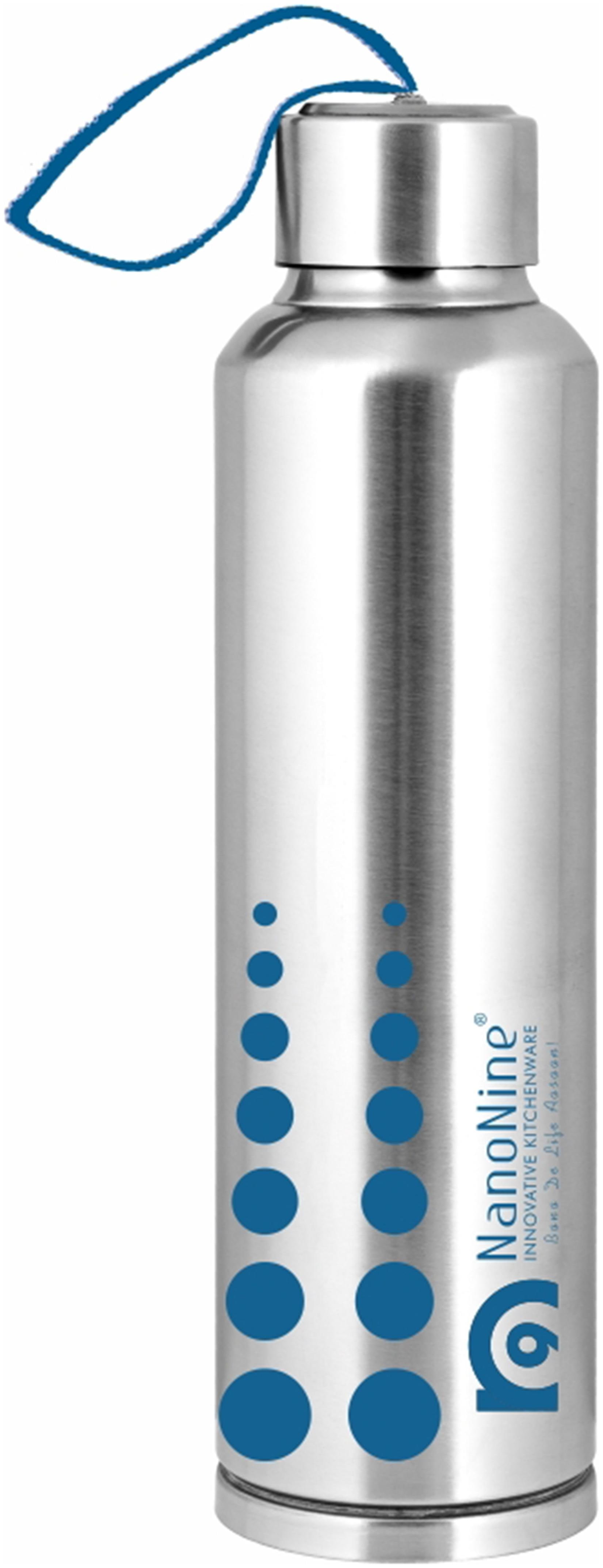 

NanoNine Stainless Steel Silver Water Bottle ( 1000 ml Set of 1 )