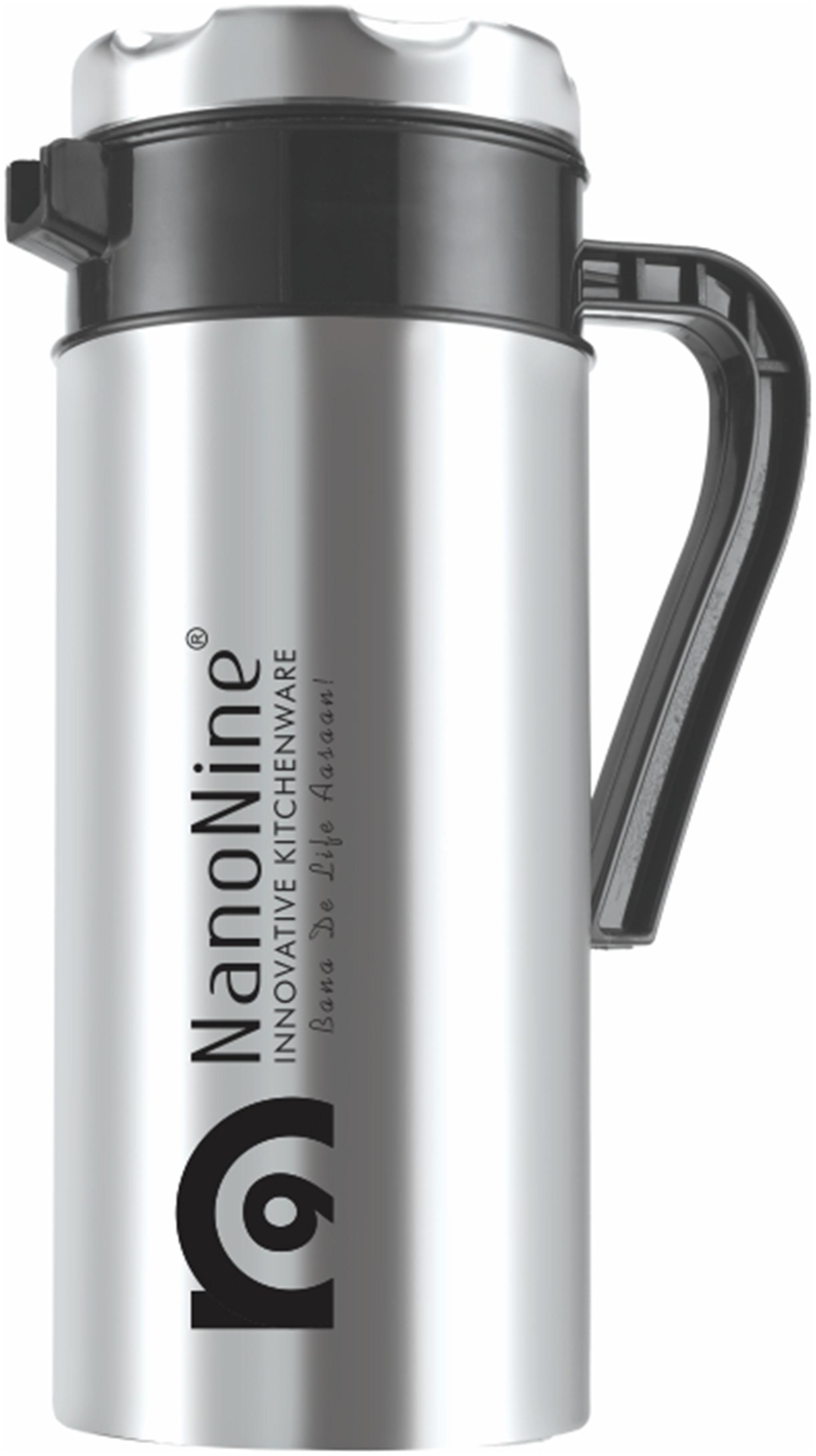 

NanoNine Tea-P Double Wall Stainless Steel Flask 650 ml Silver-Black
