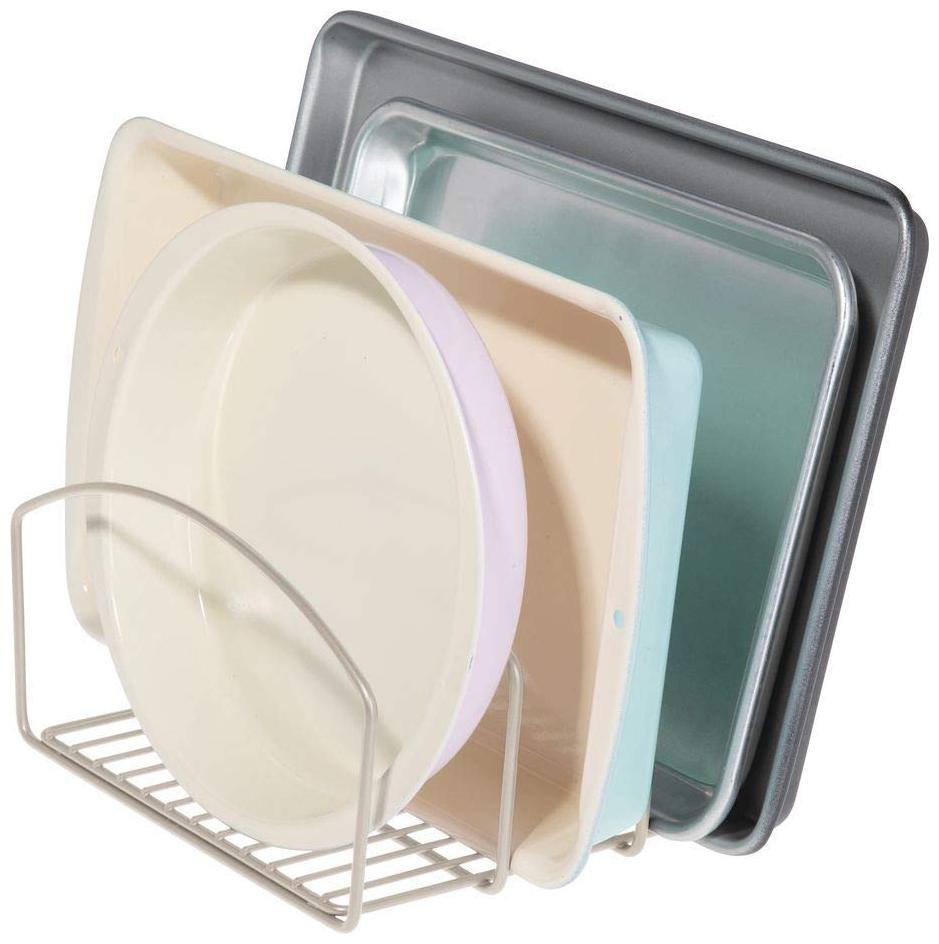 

Naoe Stainless Steel Lid Modern Bake Ware Rack Cookware Organizer Rack For Kitchen Cabinet Divider For Kitchen Bake-Ware Pot Dish Rack Storage Holder Organizer (Steel Lid Holder) 1Pc