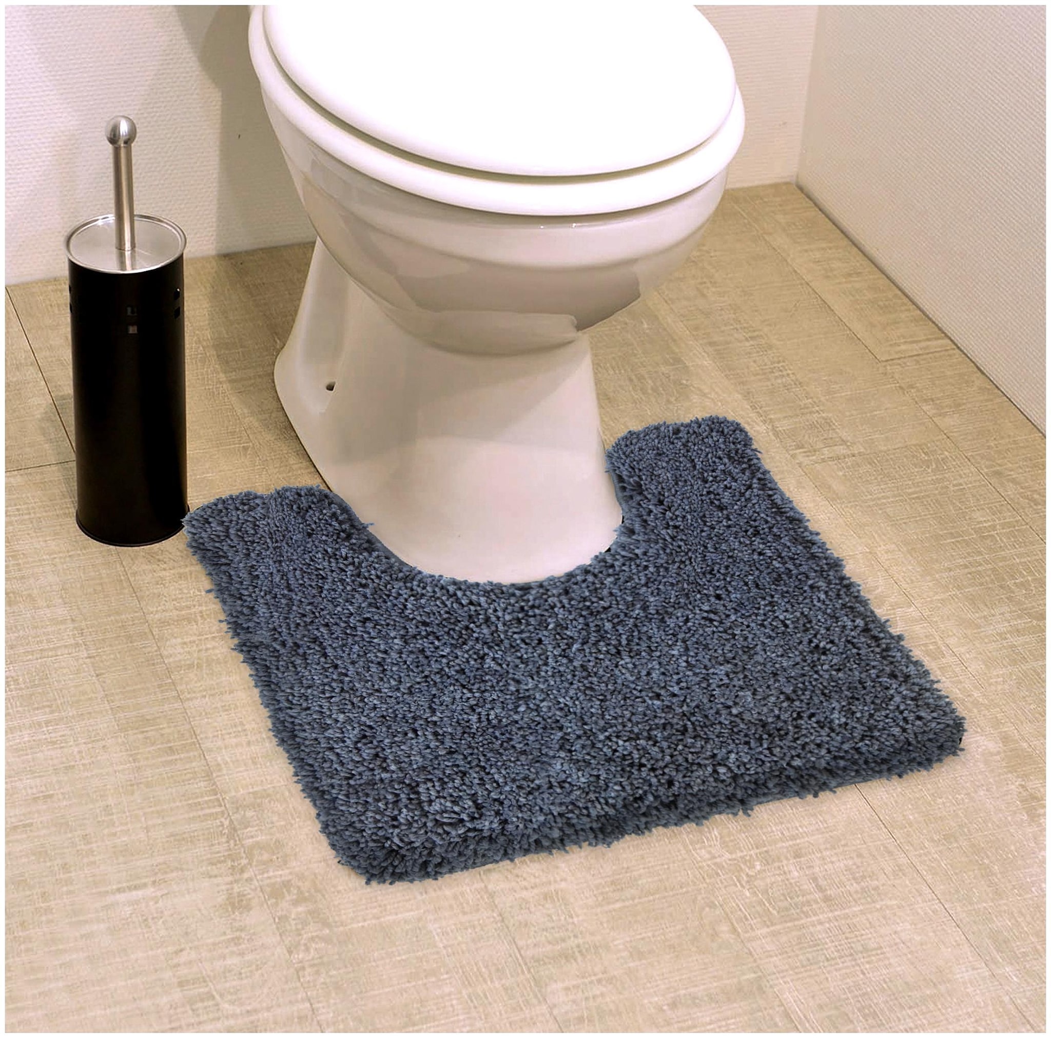 

Natura Living Microfiber Hridhay Natura Life Micro Shag Contour Machine Washable and Soft Bathmat (45X45 cm Charcoal)