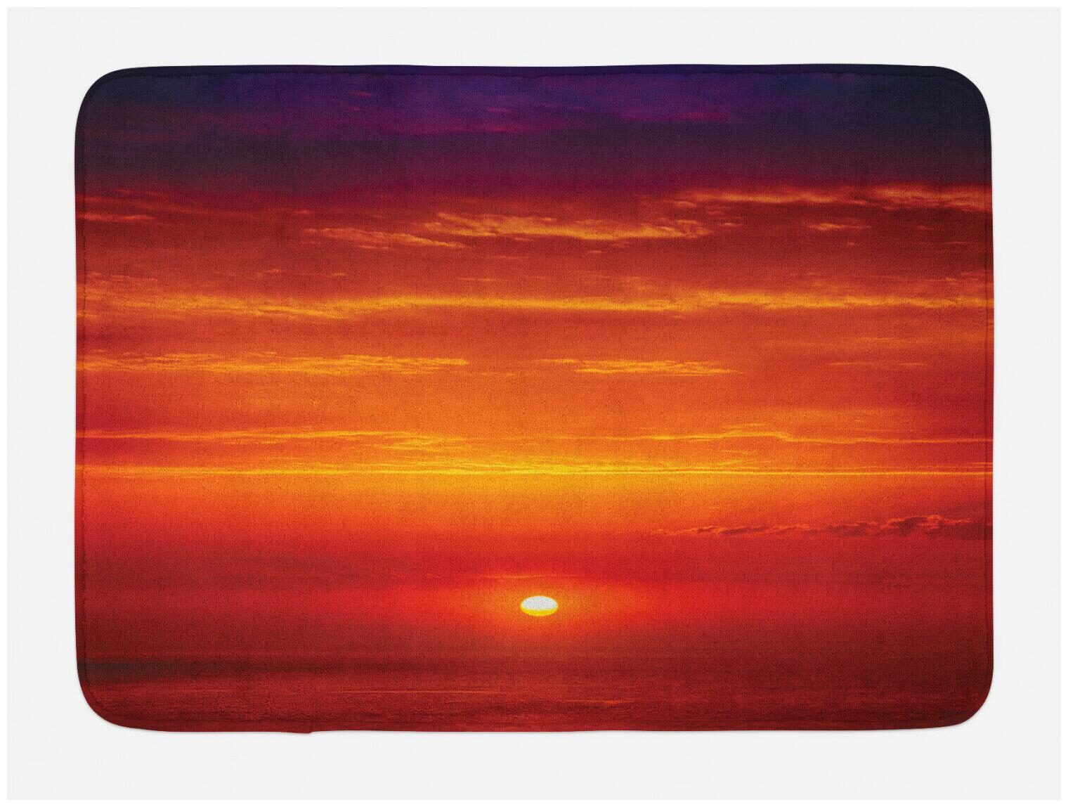 

Natural Bath Mat Morning Sunrise Ocean Non-Slip Plush Mat 29 5 X 17 5 Inches