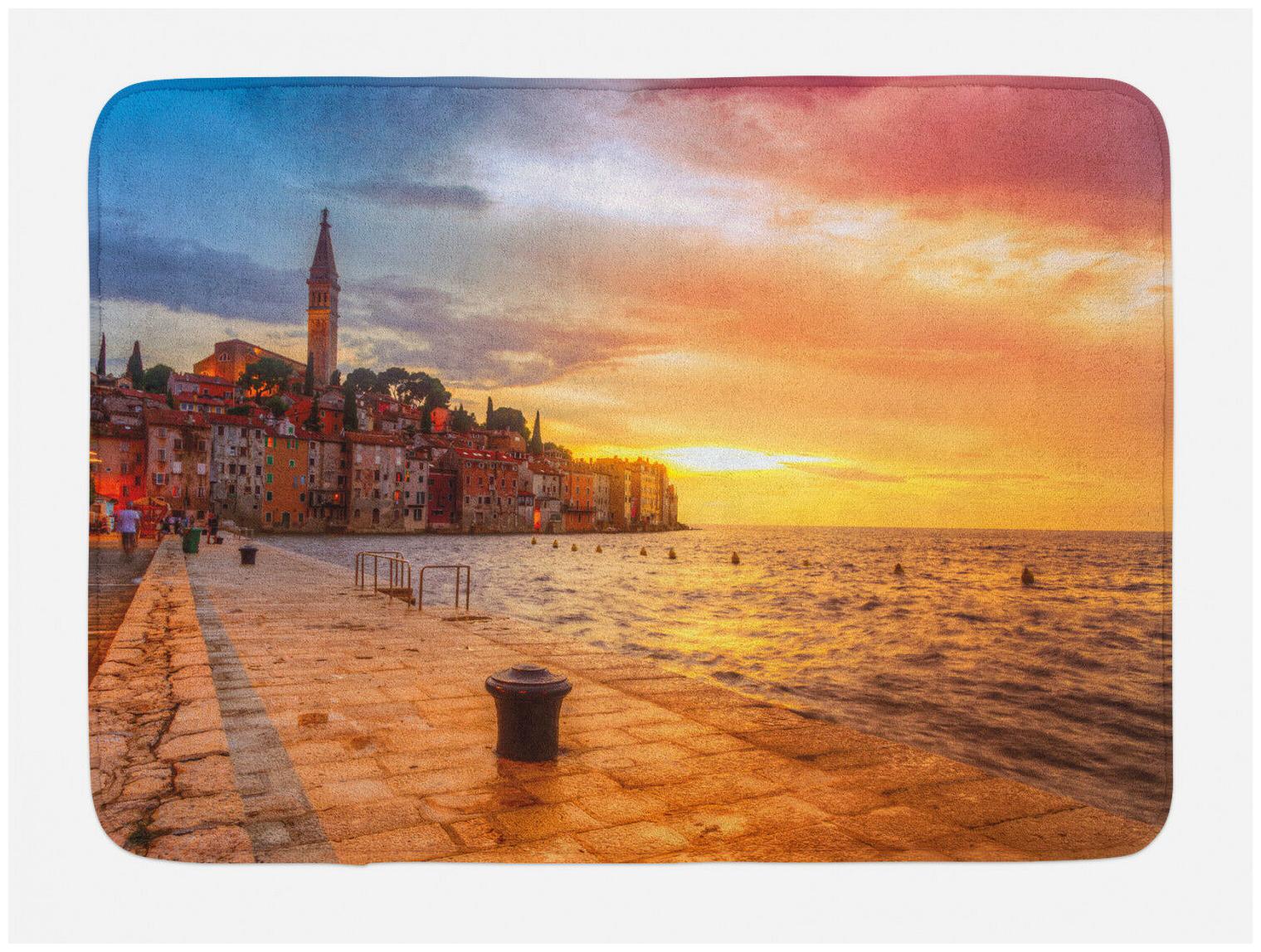 

Nature Bath Mat Sunset Seashore Coast Non-Slip Plush Mat 29 5 X 17 5 Inches