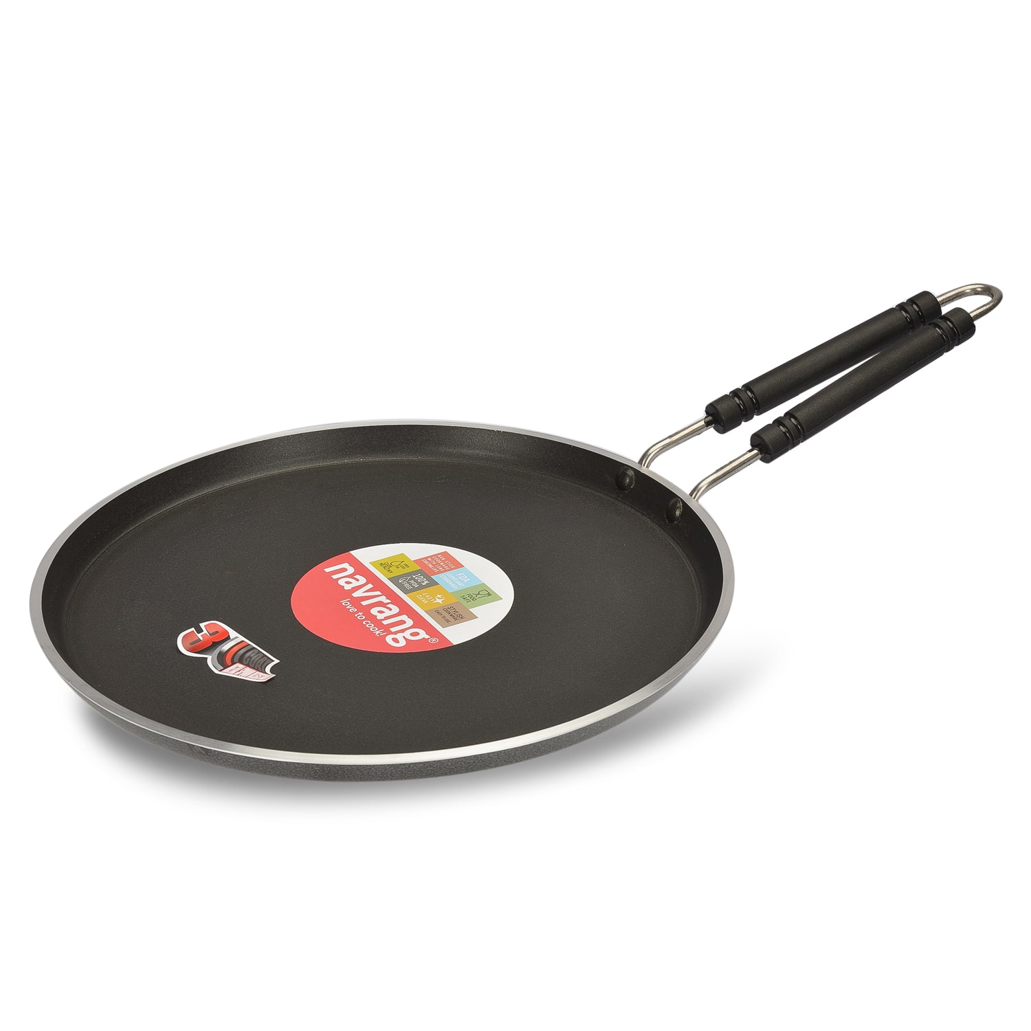 

Navrang Non Stick Aluminium Super Tawa ( Medium) 275 Black