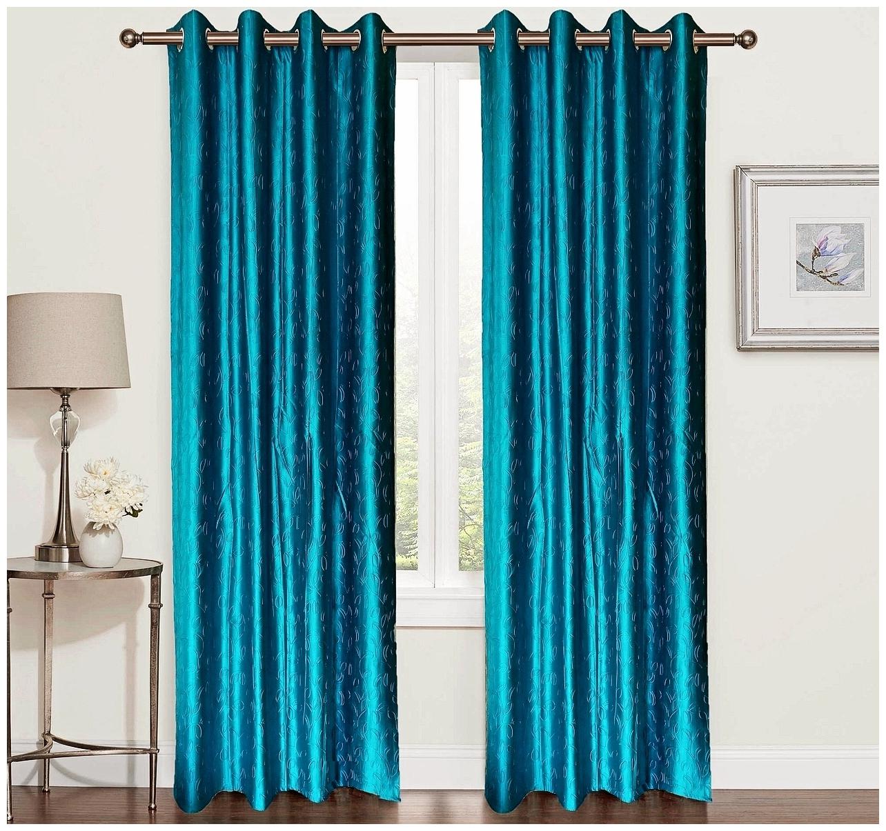 

Generics Polyester Blend Embossed Long Door Curtains Covering 95 Sunlight 9 ft in Height - Pack of 2
