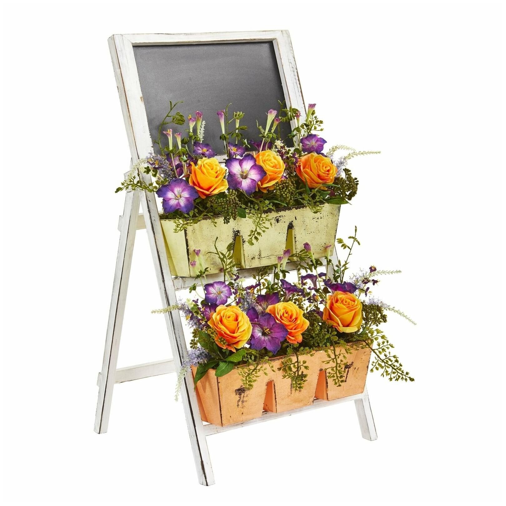 

Nearly Natural Roses and Morning Glory 31-inch Artificial