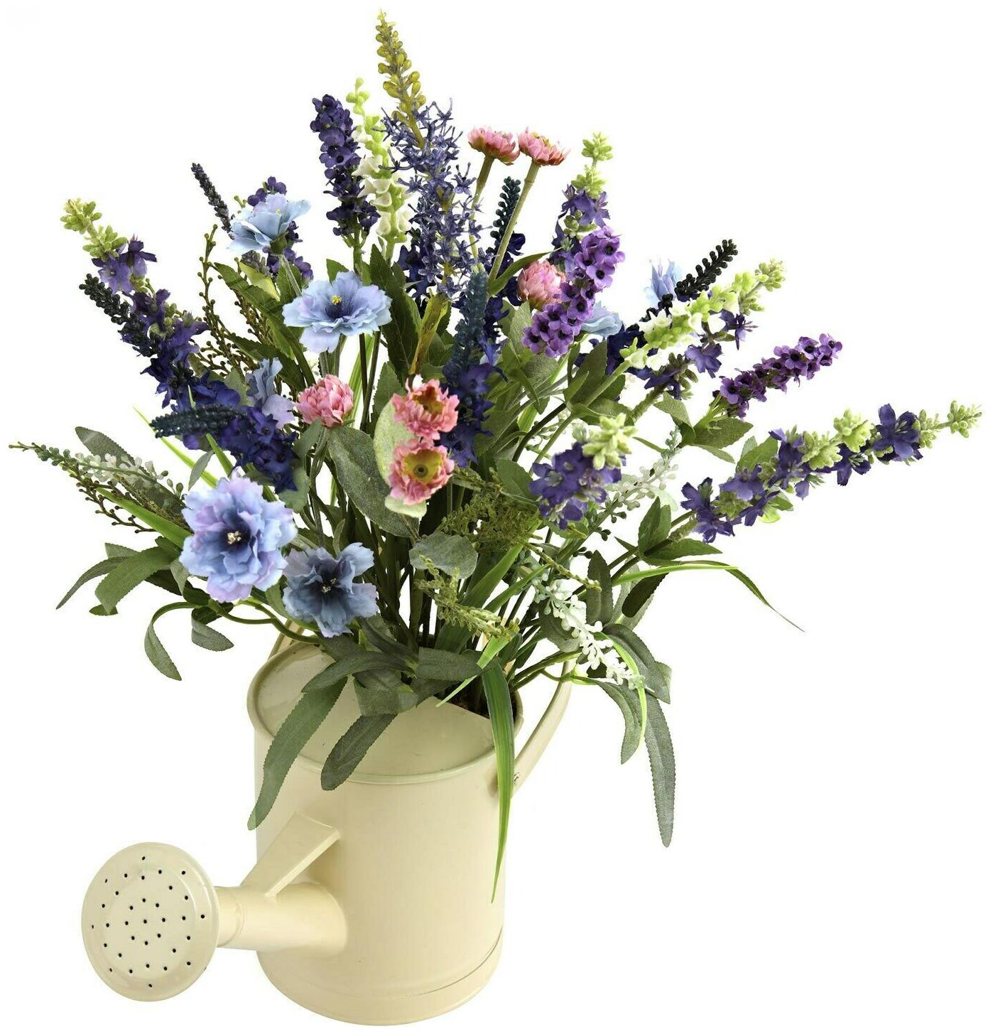 

Nearly Natural Lavender Arrangement and Watering Can Green