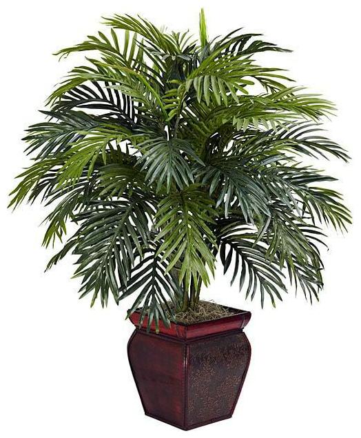 

Nearly Natural Areca Polyester Plant with Decorative Planter