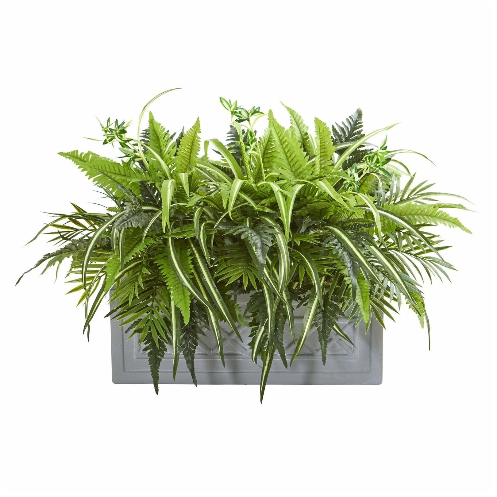 

Nearly Natural Mixed Greens and Fern Artificial Arrangement