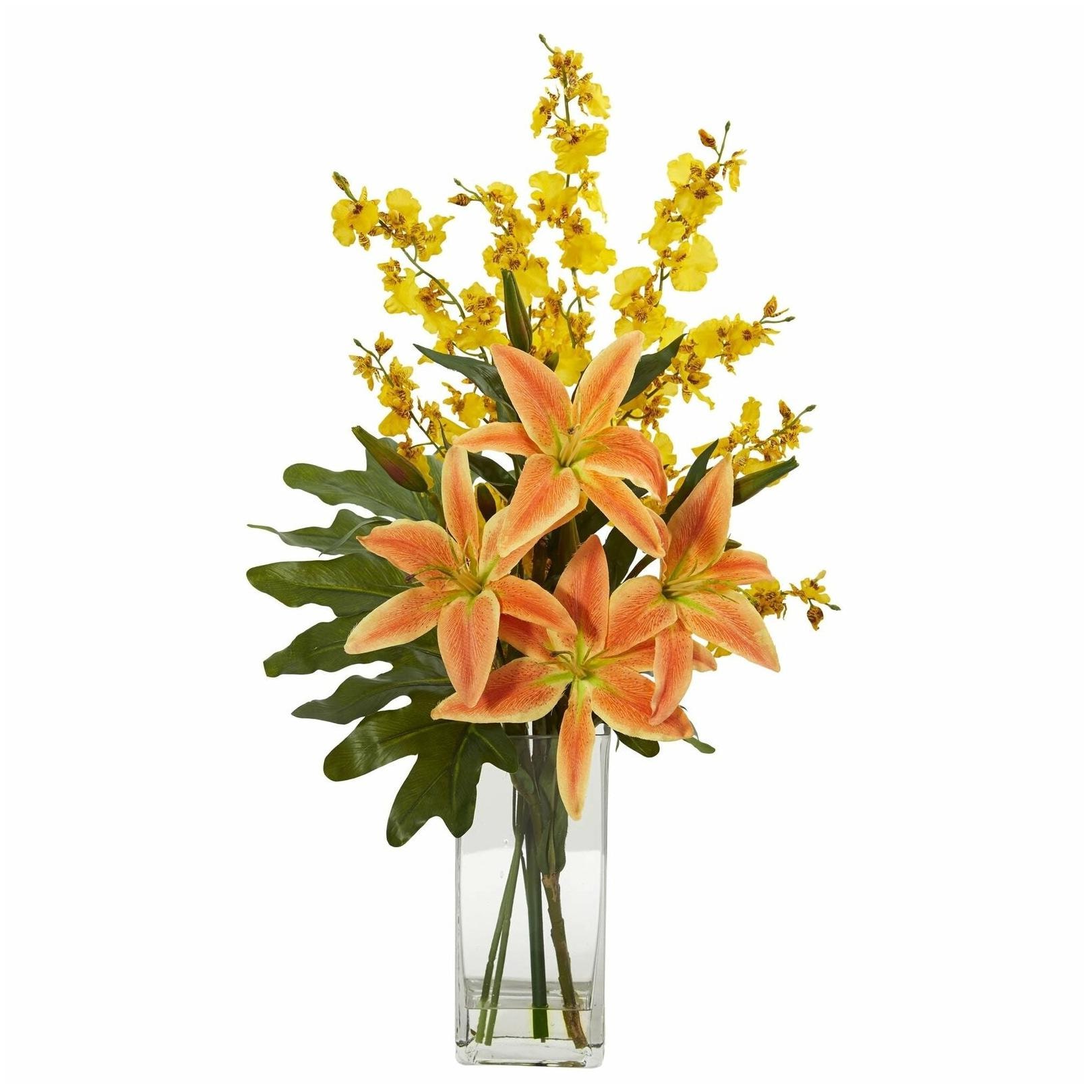 

Nearly Natural Artificial Lily and Dancing Lady Orchid