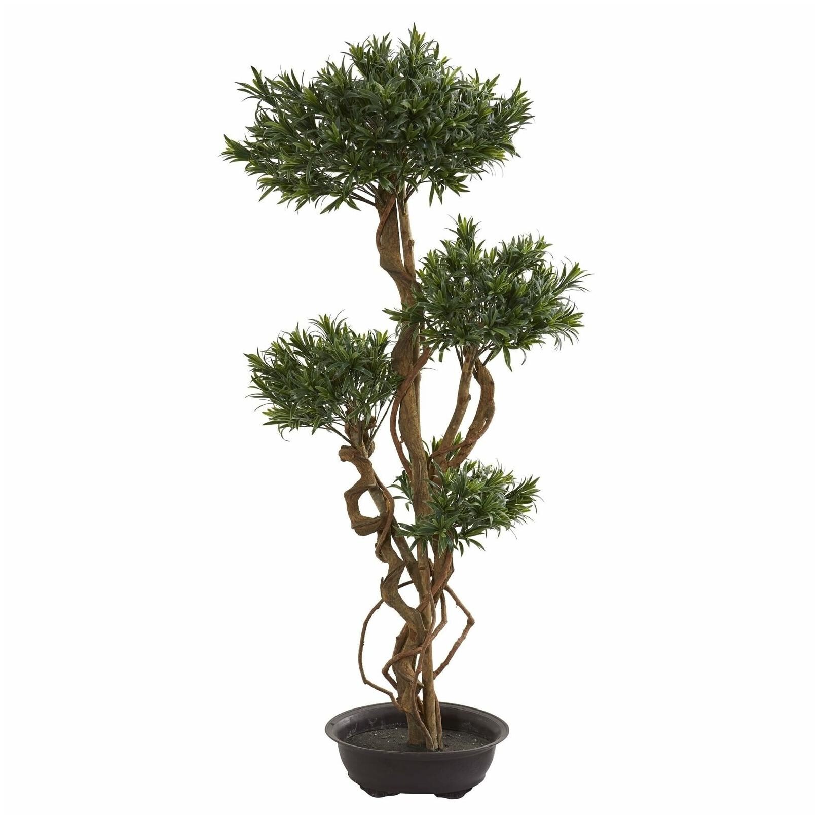 

Nearly Natural 4 5-foot Bonsai Styled Podocarpus Artificial
