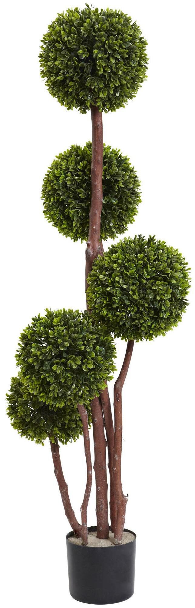 

Nearly Natural UV Resistant Boxwood Five Ball Topiary