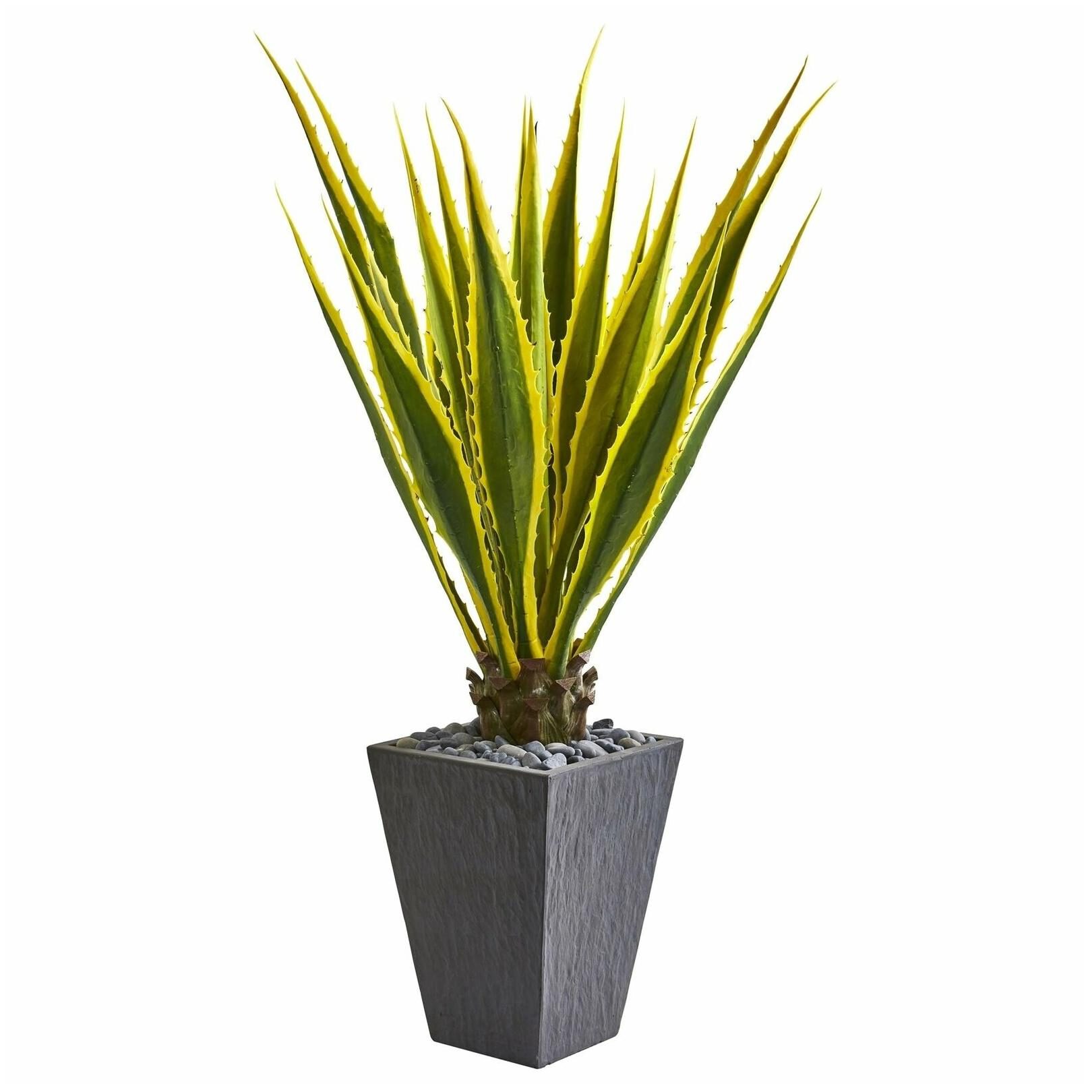 

Nearly Natural 4 5-foot Agave Artificial Plant in Slate