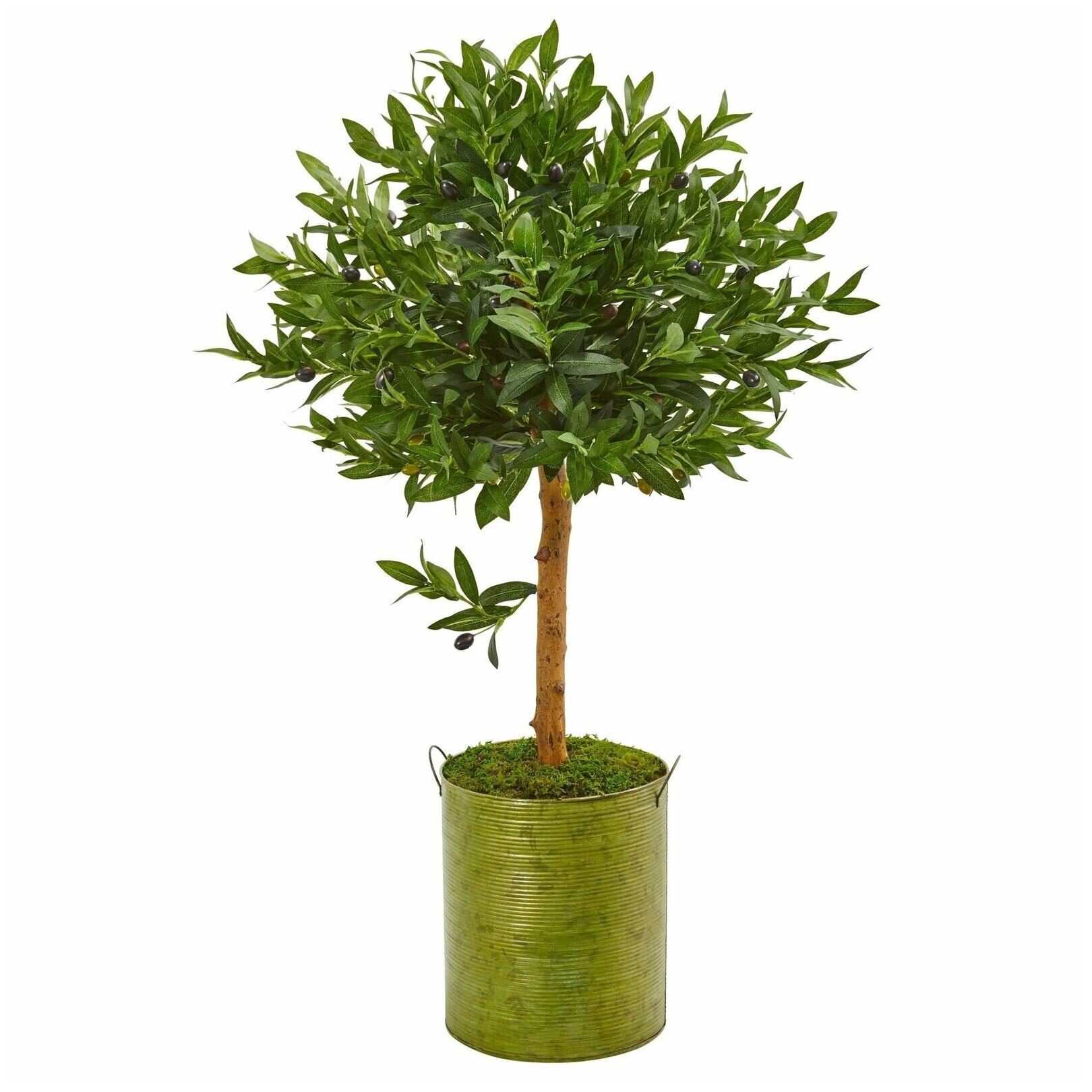 

Nearly Natural Green with Green Planter UV-resistant