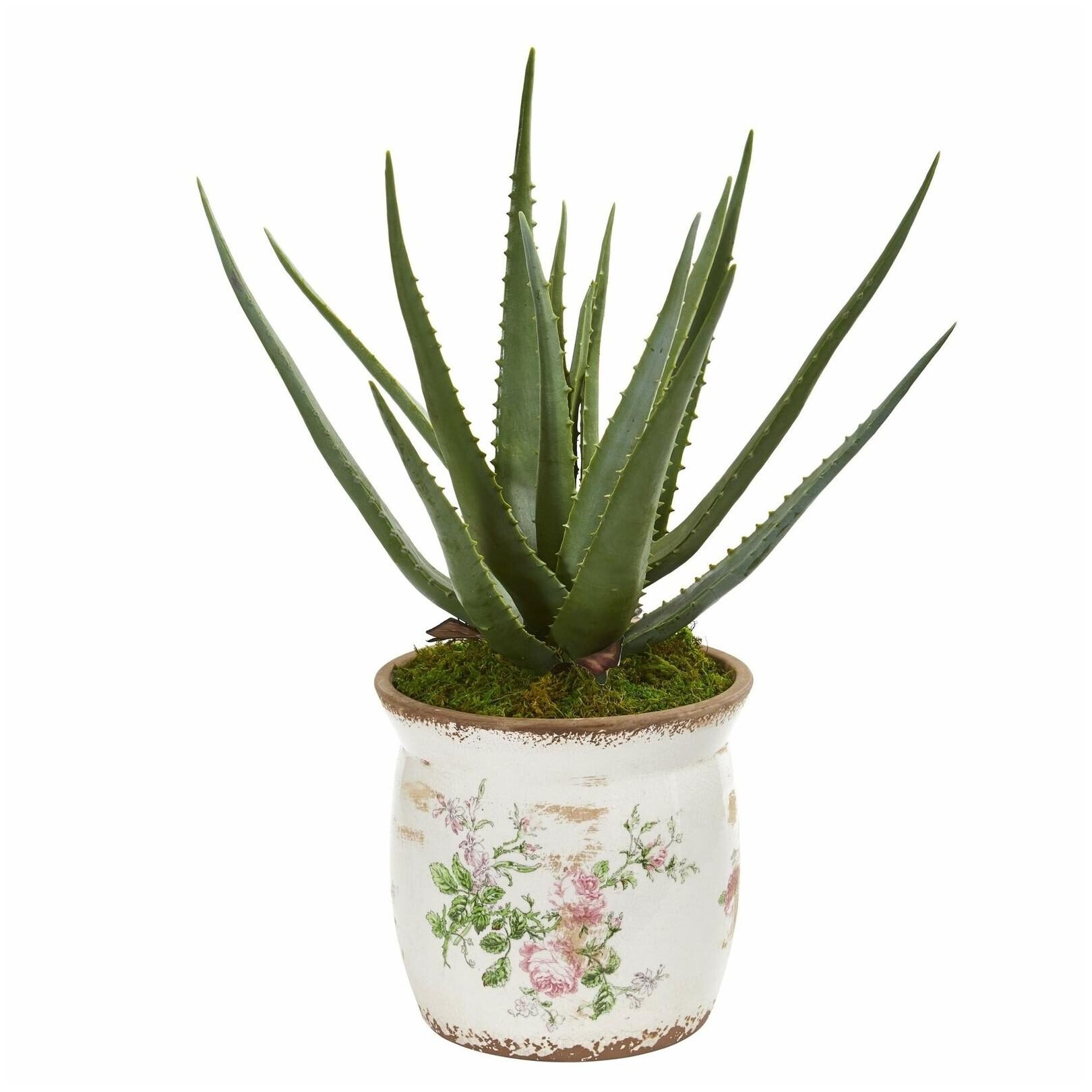 

Nearly Natural 20-inch Aloe Artificial Plant in Floral