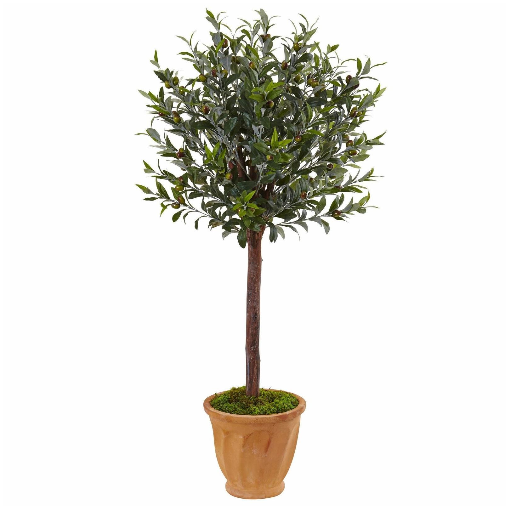 

Nearly Natural 4 5-foot Olive Tree in Terracotta Planter
