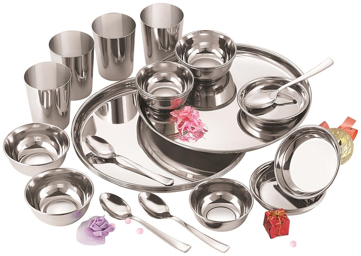 

Neelam Stainless Steel Premium 24 pcs Dinner Sets 22 Gauge