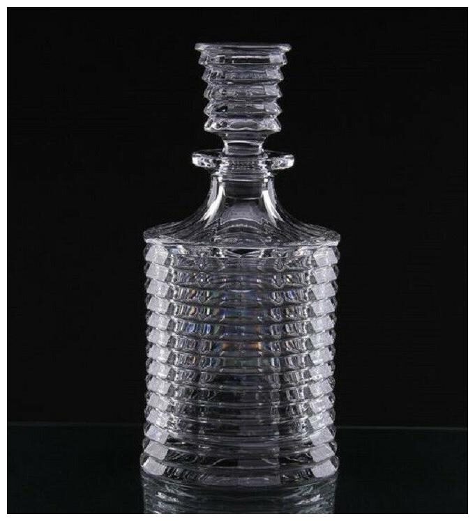 

NEW 100 BOHEMIA SKLARNY BLADE CRYSTAL CLEAR LIQUOR WHISKEY SCOTCH DECANTER JAR