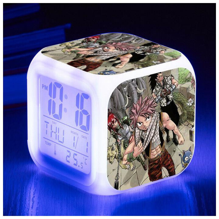 Buy New Alarm Clock Anime fairy tail Seven Color Change Glowing Digital