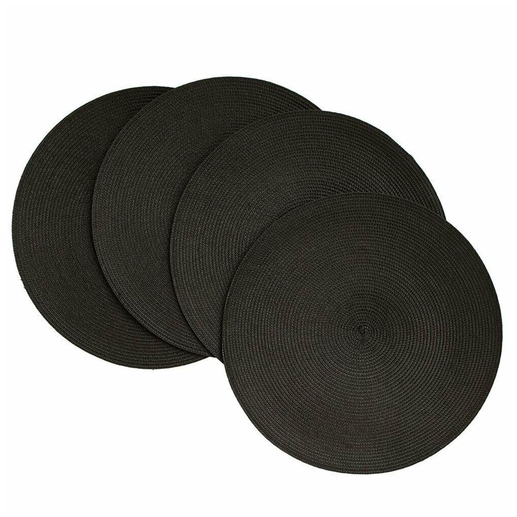 

New Benson Mills SINGLE Victorian Polypropylene Round Placemat Black