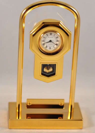 

New Bulova B0530 Carousl Mini Boutique Collectible Office Desk Clock