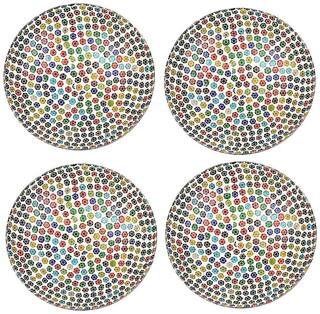 New Design Glass Round Ceiling Lamp Hand Decorative With Coorful Chips & Beads-64