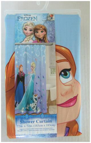 Buy New Disney Frozen Fabric Shower Curtain Elsa Anna Olaf Snowman