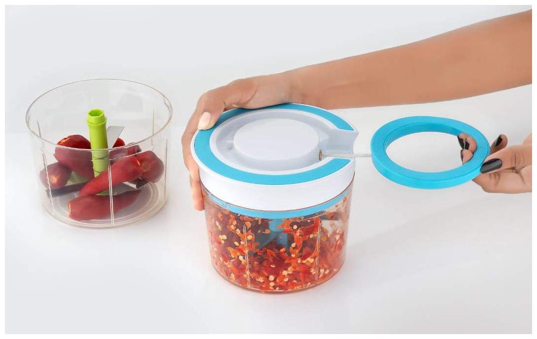 

New Handy Jumbo Chopper Quick Cutter Vegetable Cutter Handy Chopper Triple Blade with Pull Cord Technology (Large 650 ml)