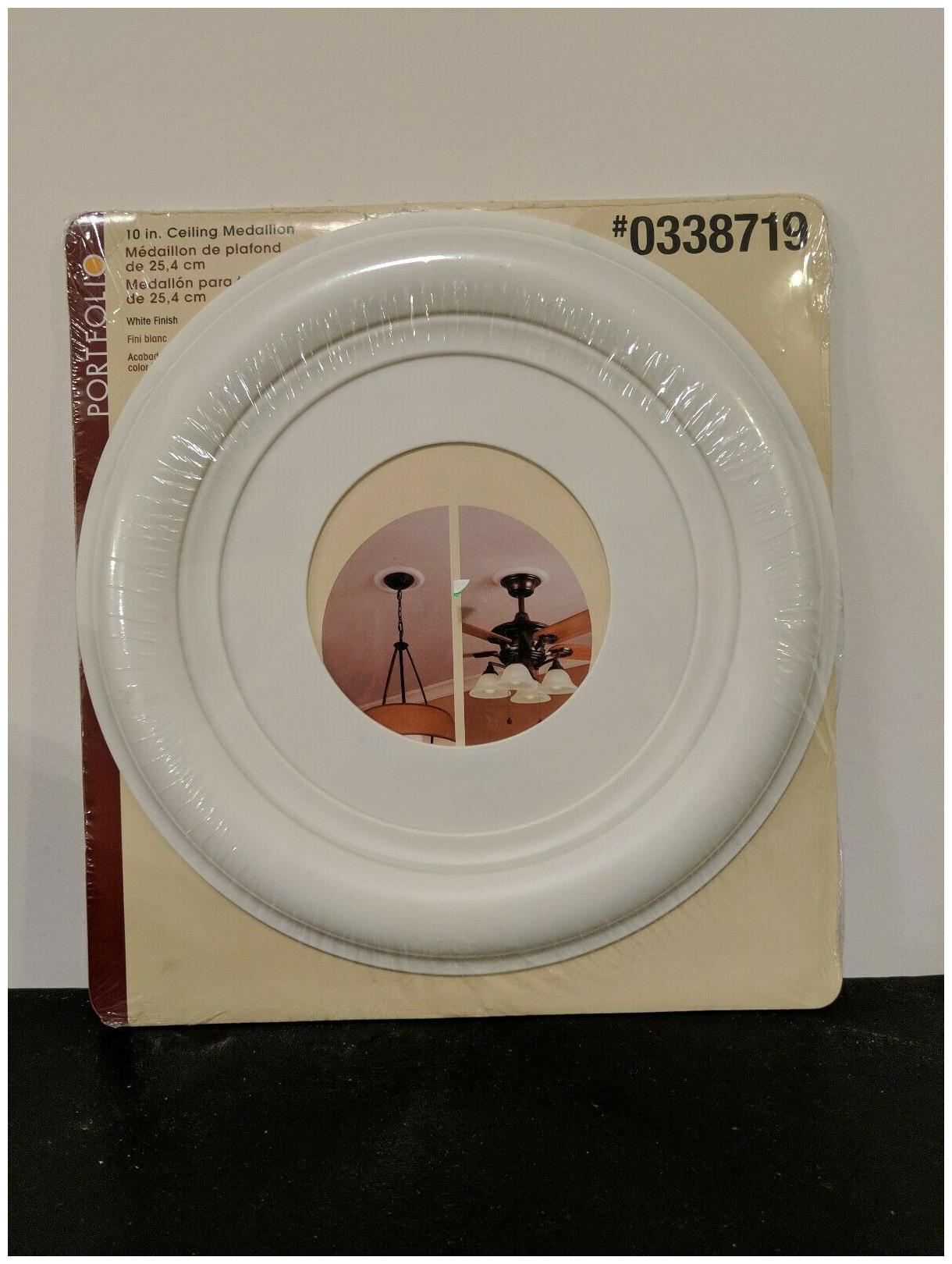 

NEW IN PKG PORTFOLIO 10 CEILING MEDALLIONS 0338719 WHITE Design Redecorate