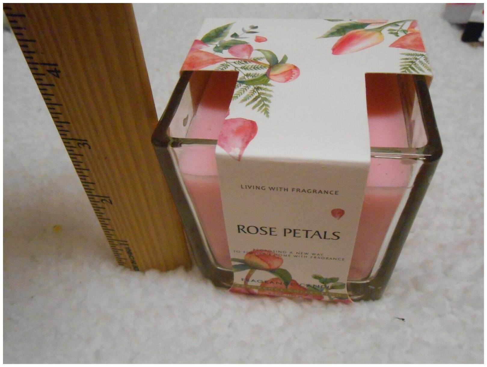 

New Jar Rose Petals Candle 6 5 ozs Living with Fragrance