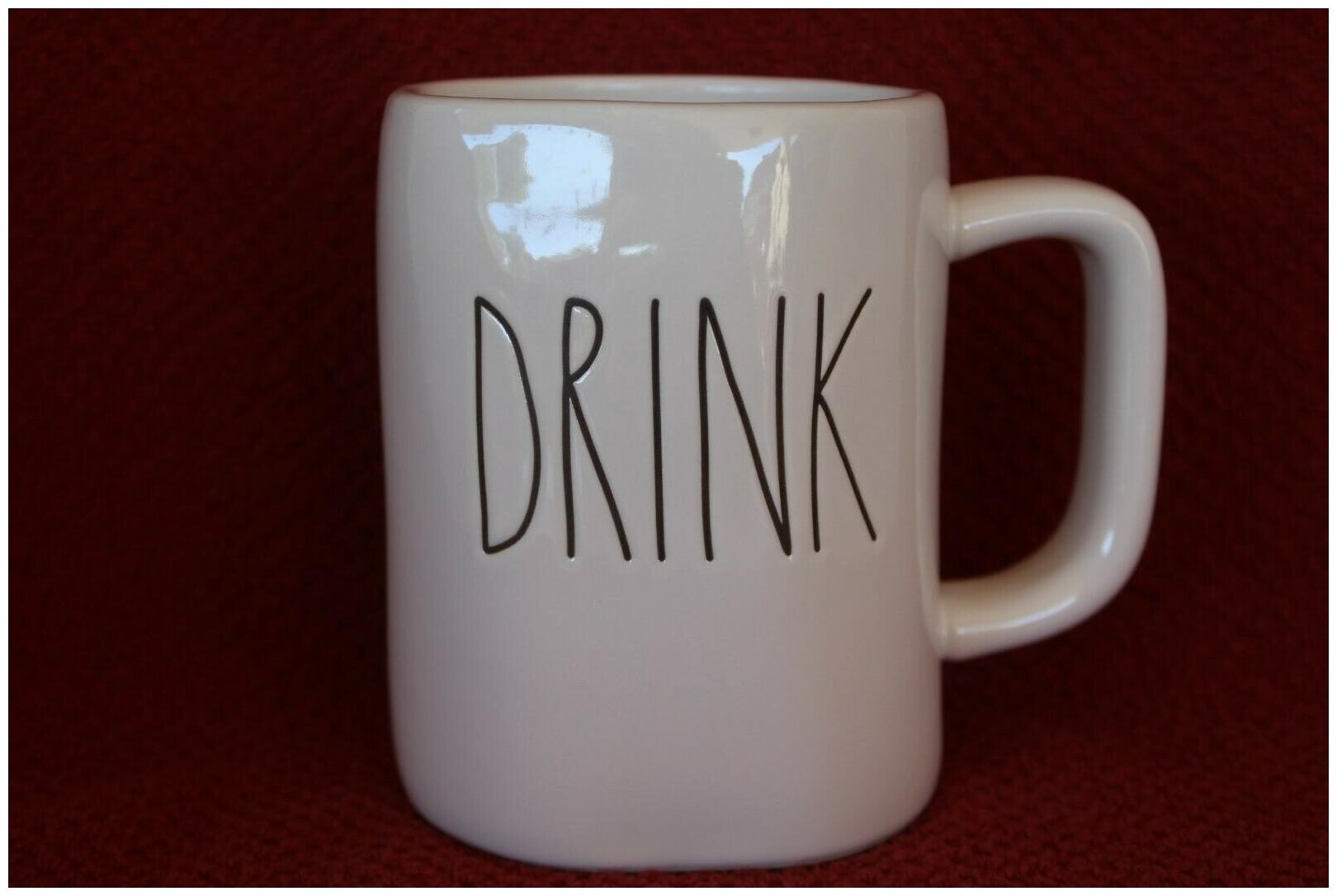 

New Rae Dunn Artisan Collection Large Letter Design DRINK Coffee Cup Mug