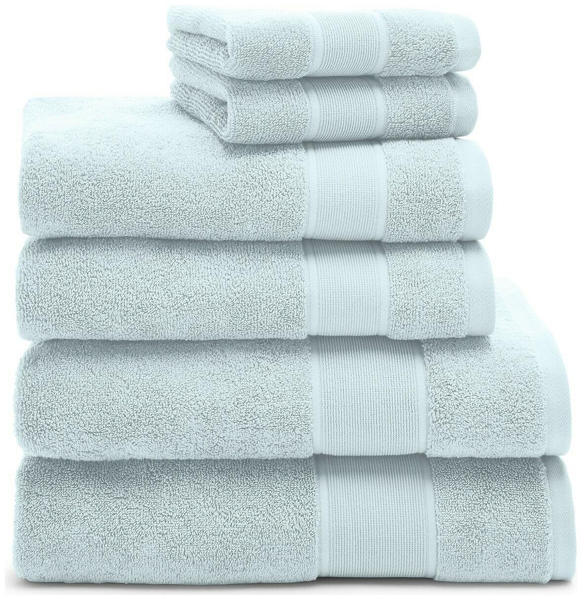 

NEW Ralph Lauren Sanders Lagoon Blue 6 Pc Bath Hand Towel Washcloth Set
