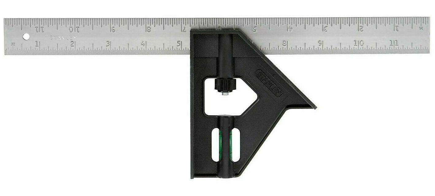 

NEW Stanley Combination Square 12 Inch ABS Black Handle 46-012