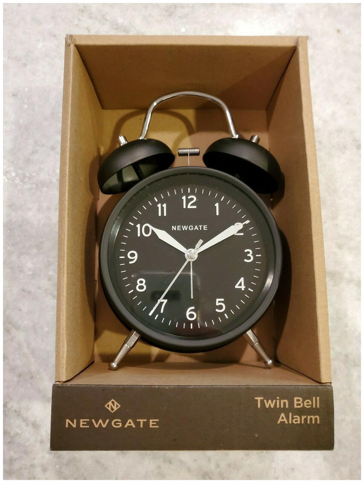 

NEWGATE TWIN BELL ALARM (Black) BRAND New Nostalgia Dad Birthday Christmas Son